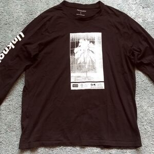 Primark Black Long Sleeve Graphic Tee